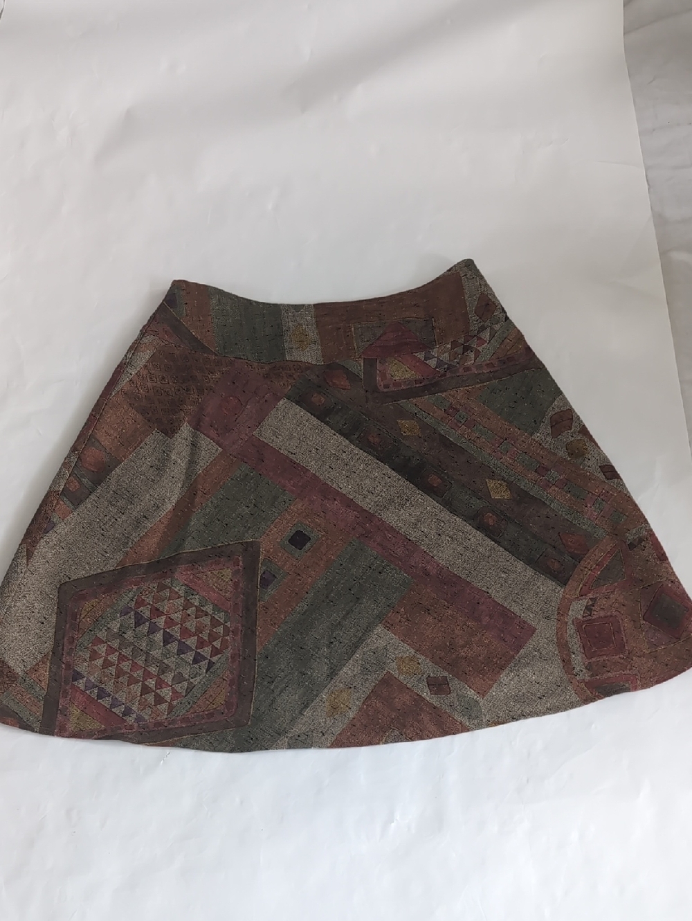 Coldwater Creek Multicolor Geometric A-Line Skirt -PM